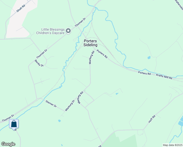 map of restaurants, bars, coffee shops, grocery stores, and more near 1353 Marburg Road in Spring Grove
