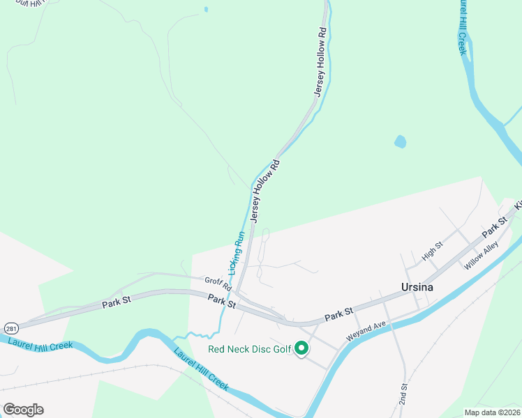 map of restaurants, bars, coffee shops, grocery stores, and more near 3140 Jersey Hollow Road in Confluence