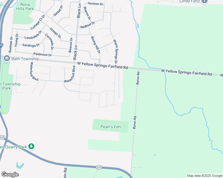 map of restaurants, bars, coffee shops, grocery stores, and more near 1567 Yellow Springs Fairfield Road in Fairborn