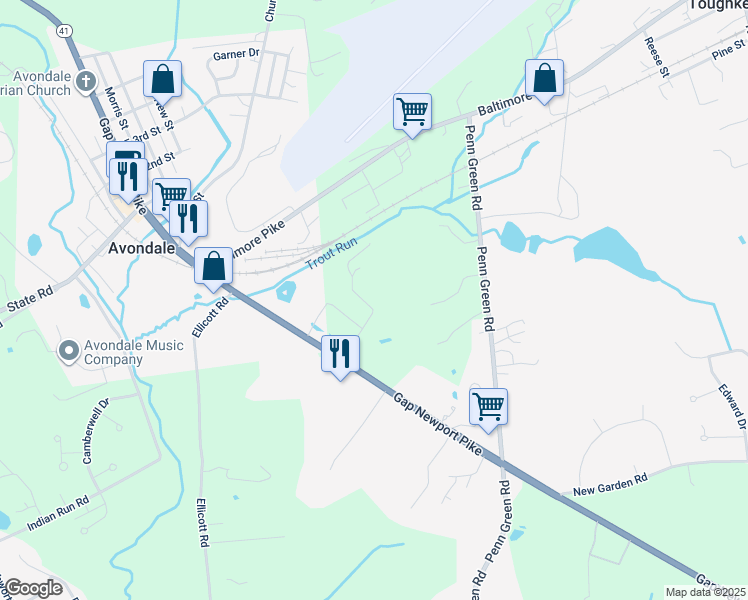 map of restaurants, bars, coffee shops, grocery stores, and more near 8755 Crossan Lane in Avondale
