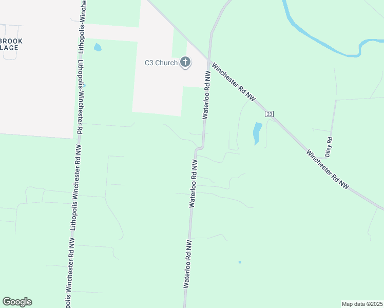 map of restaurants, bars, coffee shops, grocery stores, and more near 5985 Waterloo Road Northwest in Canal Winchester