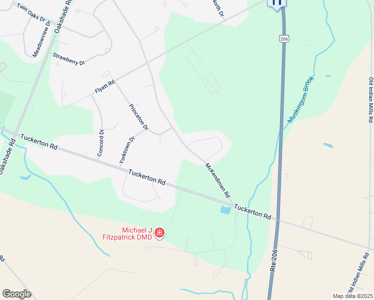 map of restaurants, bars, coffee shops, grocery stores, and more near 1 Bradford Drive in Shamong