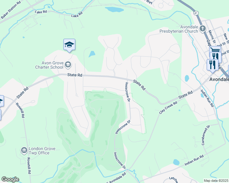 map of restaurants, bars, coffee shops, grocery stores, and more near 659 Sligo Road in Avondale