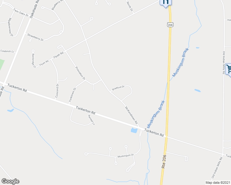 map of restaurants, bars, coffee shops, grocery stores, and more near 1 Bradford Drive in Shamong