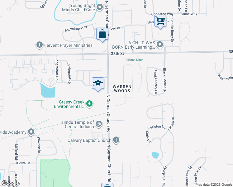 map of restaurants, bars, coffee shops, grocery stores, and more near 11026 Amburg Court in Indianapolis