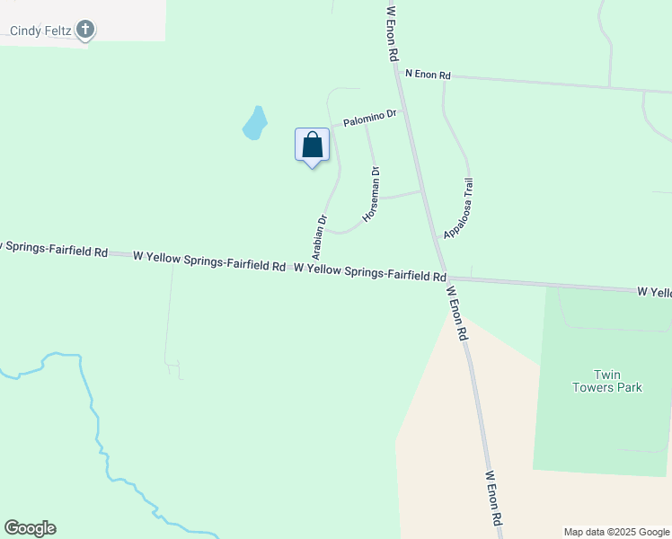 map of restaurants, bars, coffee shops, grocery stores, and more near 909 Yellow Springs Fairfield Road in Fairborn