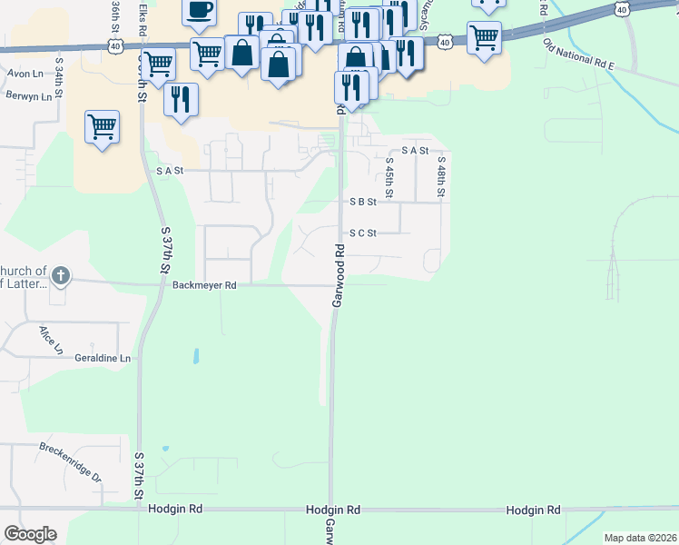 map of restaurants, bars, coffee shops, grocery stores, and more near 4406 Hughes Lane in Richmond