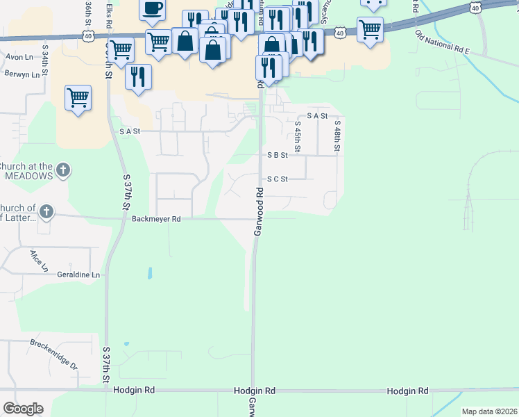 map of restaurants, bars, coffee shops, grocery stores, and more near 4406 Hughes Lane in Richmond
