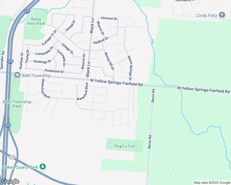 map of restaurants, bars, coffee shops, grocery stores, and more near 1376 West Yellow Springs-Fairfield Road in Fairborn