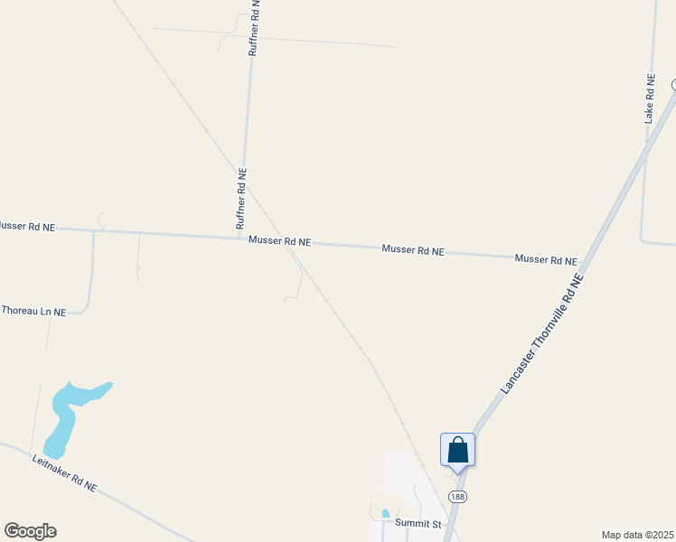 map of restaurants, bars, coffee shops, grocery stores, and more near 3239 Musser Road Northeast in Pleasantville