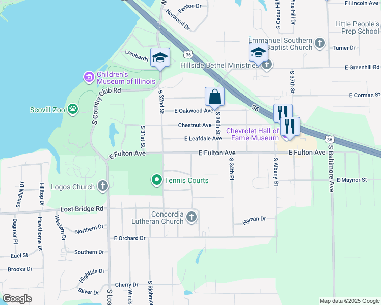 map of restaurants, bars, coffee shops, grocery stores, and more near 3300 East Fulton Avenue in Decatur