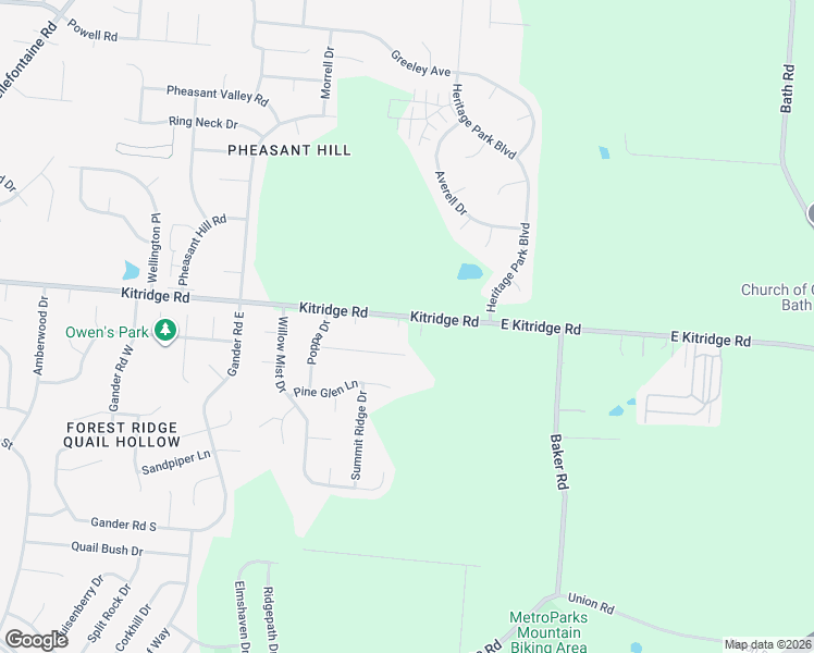 map of restaurants, bars, coffee shops, grocery stores, and more near 5760 Kitridge Road in Dayton
