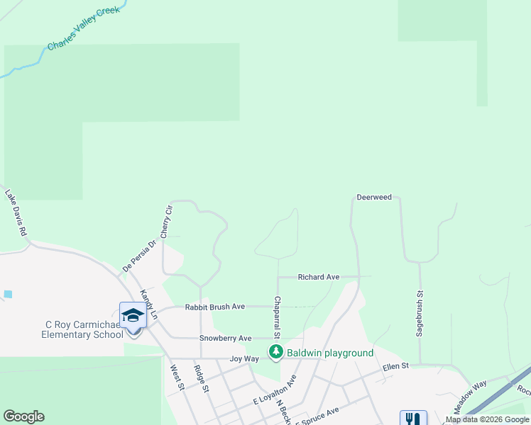 map of restaurants, bars, coffee shops, grocery stores, and more near 1065 Sierra Plum Circle in Portola