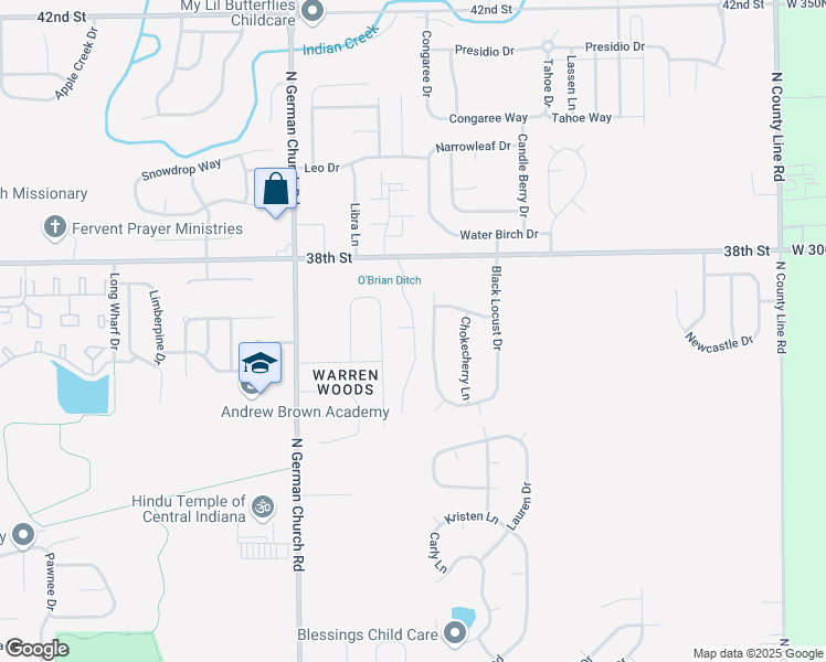 map of restaurants, bars, coffee shops, grocery stores, and more near 3787 Willowood Drive in Indianapolis