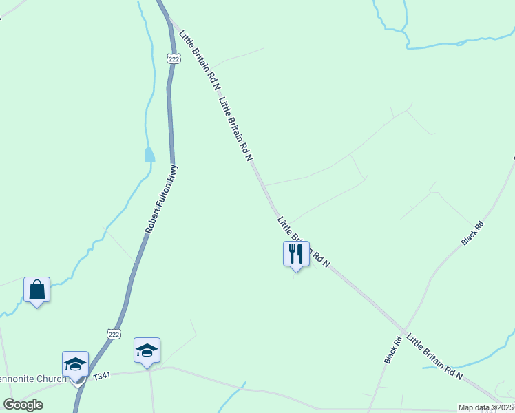 map of restaurants, bars, coffee shops, grocery stores, and more near 816 Little Britain Road North in Quarryville