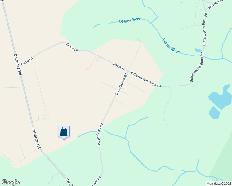 map of restaurants, bars, coffee shops, grocery stores, and more near 22 Bozarthtown Road in Tabernacle