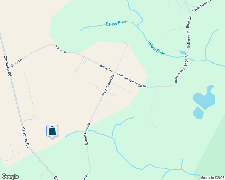 map of restaurants, bars, coffee shops, grocery stores, and more near 22 Bozarthtown Road in Tabernacle