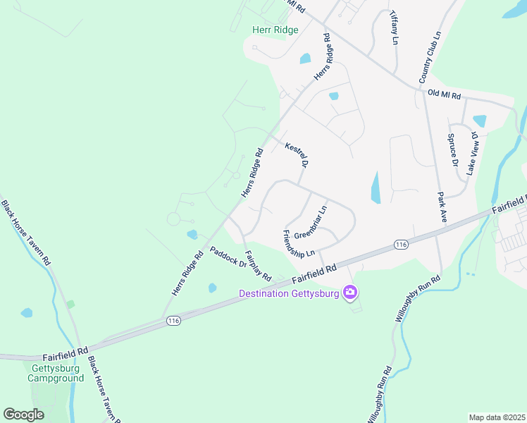 map of restaurants, bars, coffee shops, grocery stores, and more near 5 Thrush ct in Gettysburg