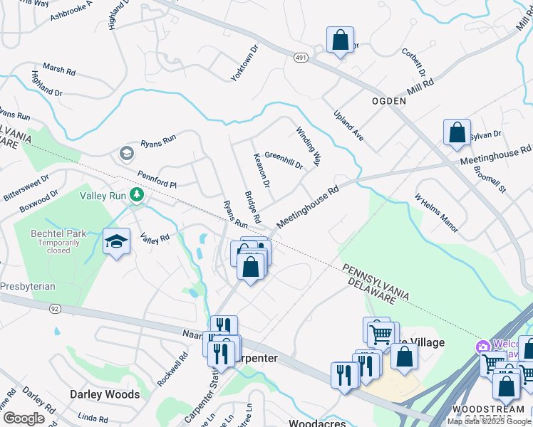 map of restaurants, bars, coffee shops, grocery stores, and more near 12 Winding Way in Ogden