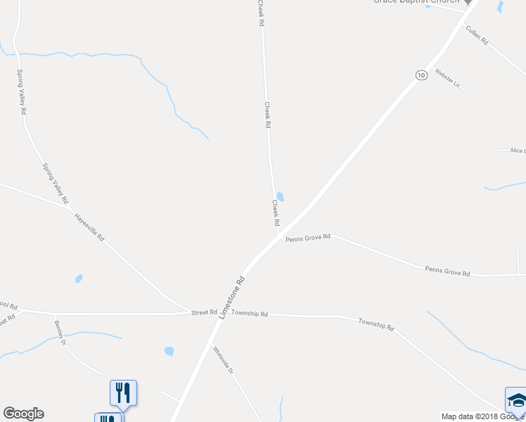 map of restaurants, bars, coffee shops, grocery stores, and more near 110 Cheek Road in Oxford