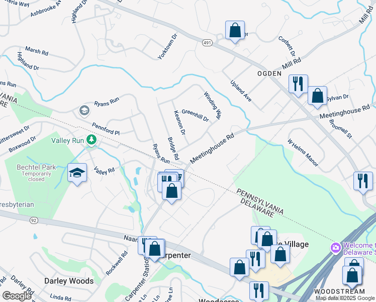 map of restaurants, bars, coffee shops, grocery stores, and more near 12 Winding Way in Ogden