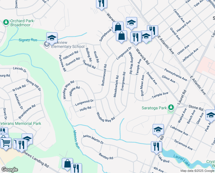 map of restaurants, bars, coffee shops, grocery stores, and more near 49 Longwood Drive in Stratford