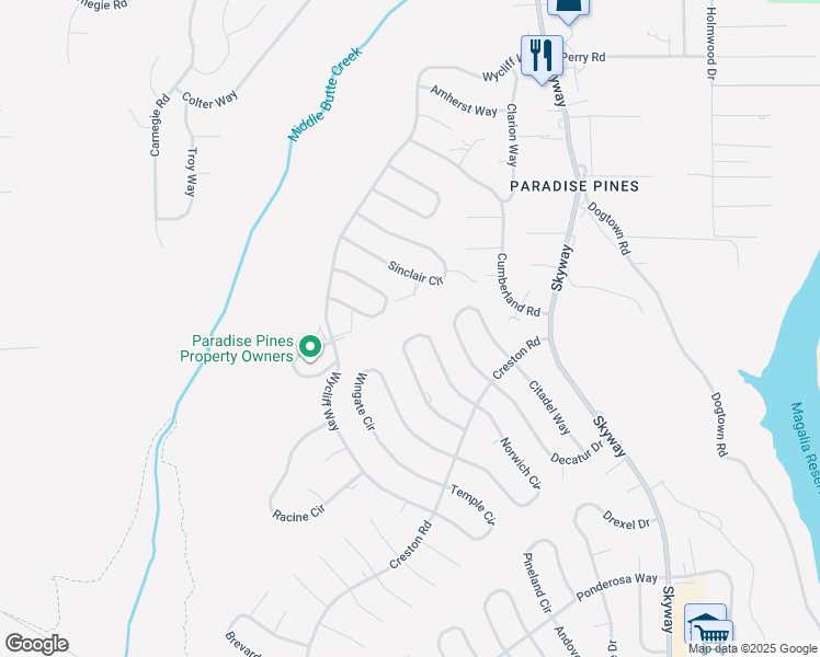 map of restaurants, bars, coffee shops, grocery stores, and more near 14179 Elmira Circle in Magalia