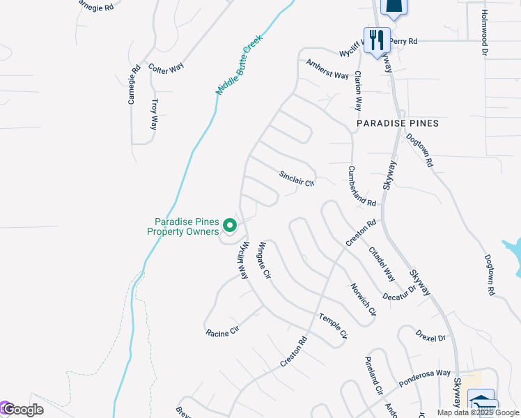 map of restaurants, bars, coffee shops, grocery stores, and more near 14246 Manatee Circle in Magalia