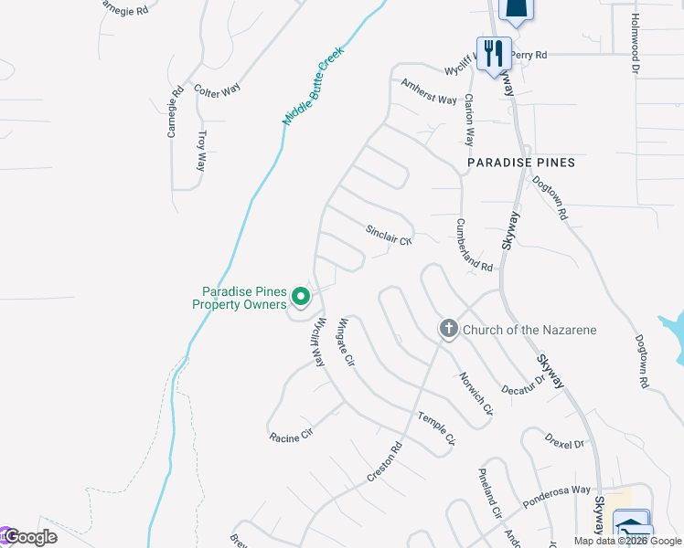 map of restaurants, bars, coffee shops, grocery stores, and more near 14246 Manatee Circle in Magalia