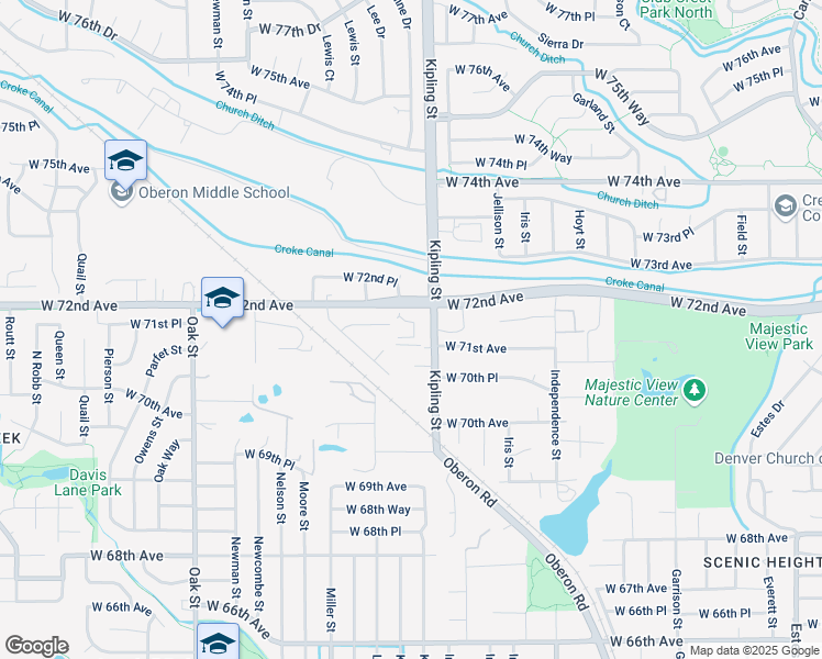 map of restaurants, bars, coffee shops, grocery stores, and more near 7175 Kipling Street in Arvada