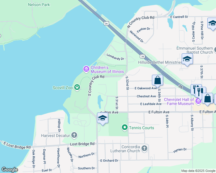 map of restaurants, bars, coffee shops, grocery stores, and more near 1390 Lynnwood Drive in Decatur