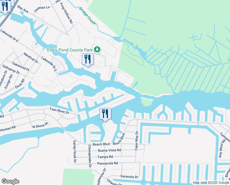 map of restaurants, bars, coffee shops, grocery stores, and more near 692 Fairview Lane in Lacey Township