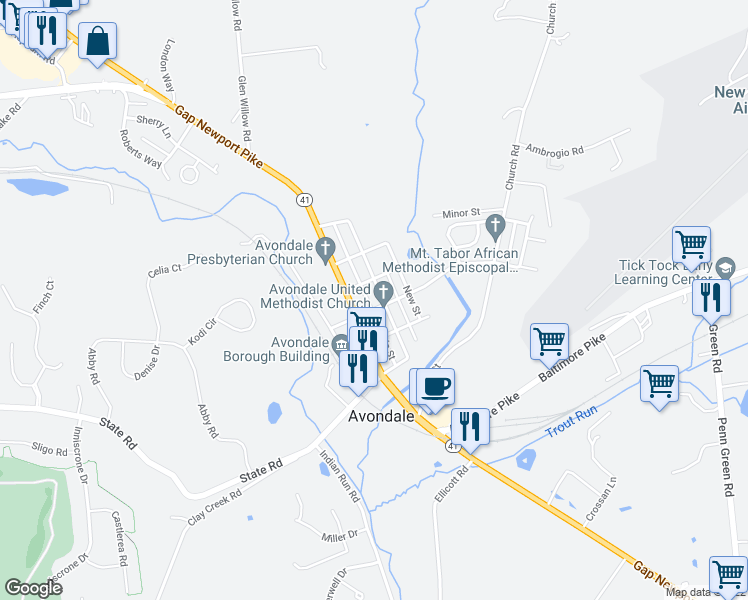 map of restaurants, bars, coffee shops, grocery stores, and more near 306 Chatham St in Avondale