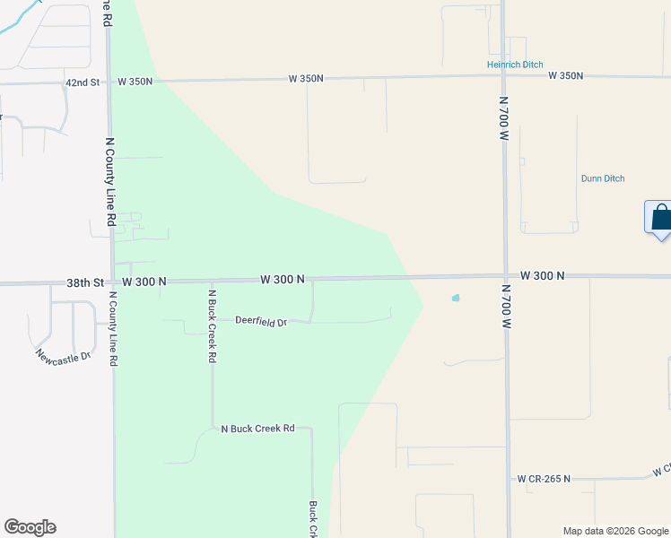 map of restaurants, bars, coffee shops, grocery stores, and more near 7432 West 300 North in Greenfield