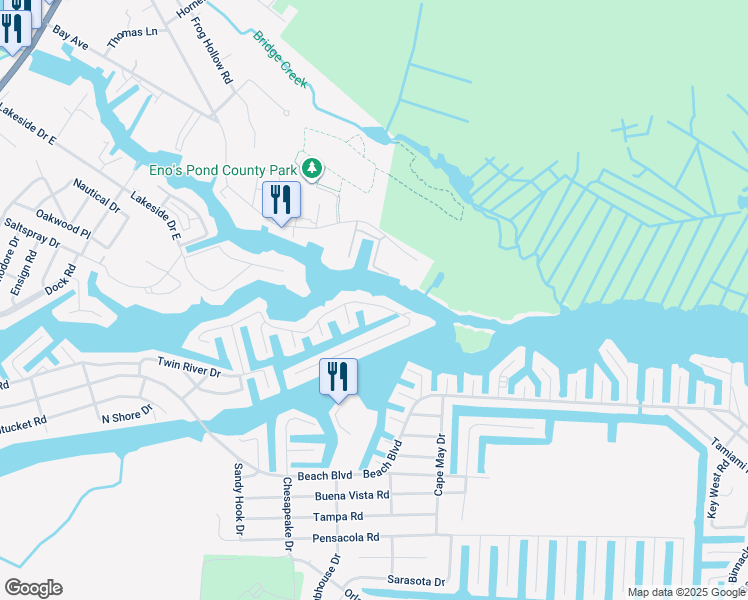 map of restaurants, bars, coffee shops, grocery stores, and more near 692 Fairview Lane in Lacey Township