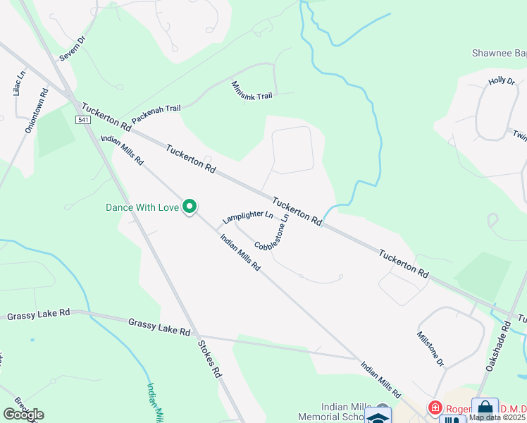 map of restaurants, bars, coffee shops, grocery stores, and more near 18 Lamplighter Lane in Shamong