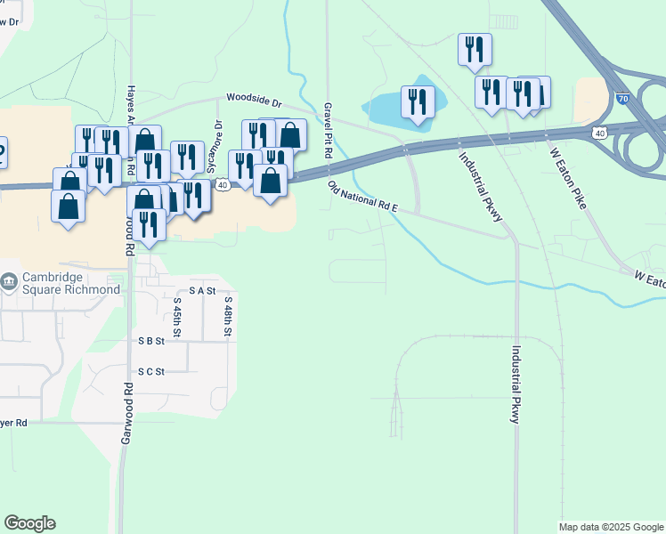map of restaurants, bars, coffee shops, grocery stores, and more near 5045 Whitewater Avenue in Richmond