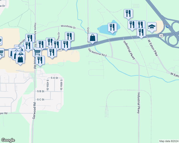map of restaurants, bars, coffee shops, grocery stores, and more near 5045 Whitewater Avenue in Richmond
