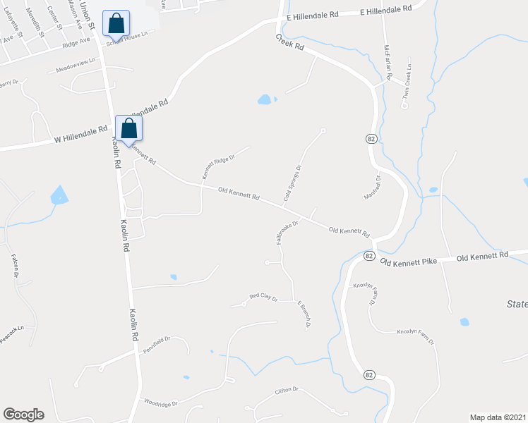 map of restaurants, bars, coffee shops, grocery stores, and more near 136 Old Kennett Road in Kennett Square