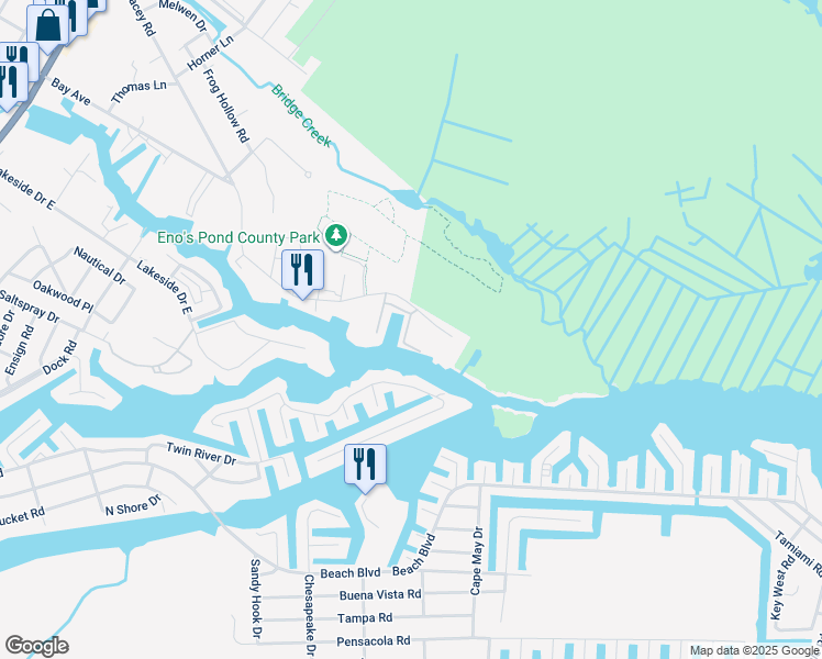 map of restaurants, bars, coffee shops, grocery stores, and more near 346 Harbor View in Lacey Township