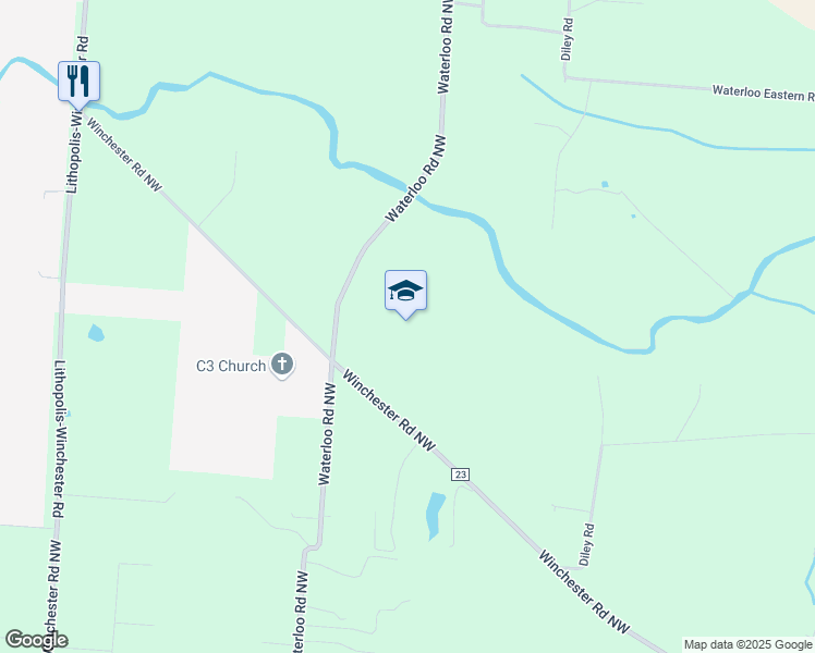 map of restaurants, bars, coffee shops, grocery stores, and more near in CANAL WNCHSTR