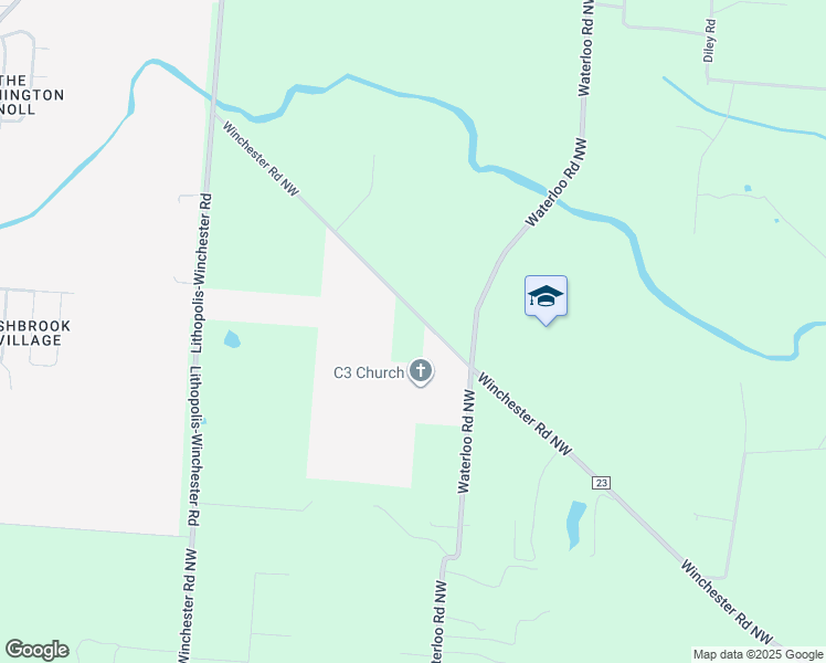 map of restaurants, bars, coffee shops, grocery stores, and more near 10535 Winchester Road Northwest in Canal Winchester