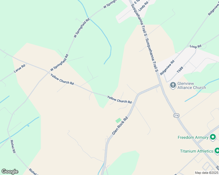 map of restaurants, bars, coffee shops, grocery stores, and more near 9945 Yellow Church Road in Seven Valleys
