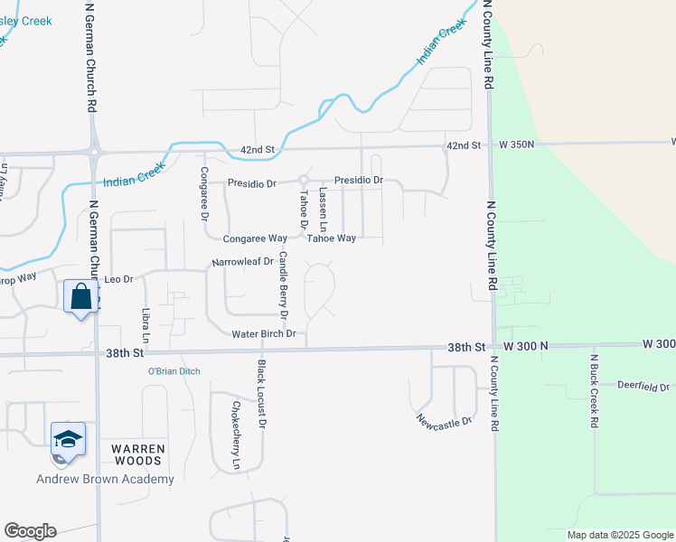 map of restaurants, bars, coffee shops, grocery stores, and more near 3949 Hornickel Drive in Indianapolis