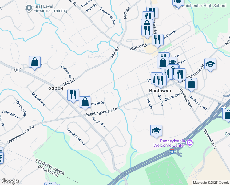 map of restaurants, bars, coffee shops, grocery stores, and more near 2114 Yorklyn Circle in Ogden