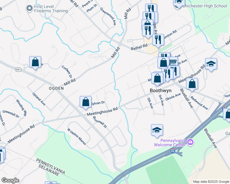 map of restaurants, bars, coffee shops, grocery stores, and more near 2114 Yorklyn Circle in Ogden