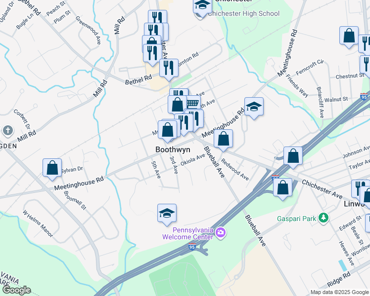 1405 Meetinghouse Road, Boothwyn PA Walk Score