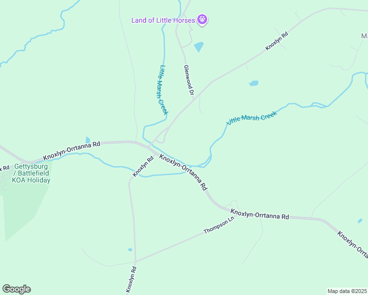 map of restaurants, bars, coffee shops, grocery stores, and more near 1180 Knoxlyn Road in Gettysburg