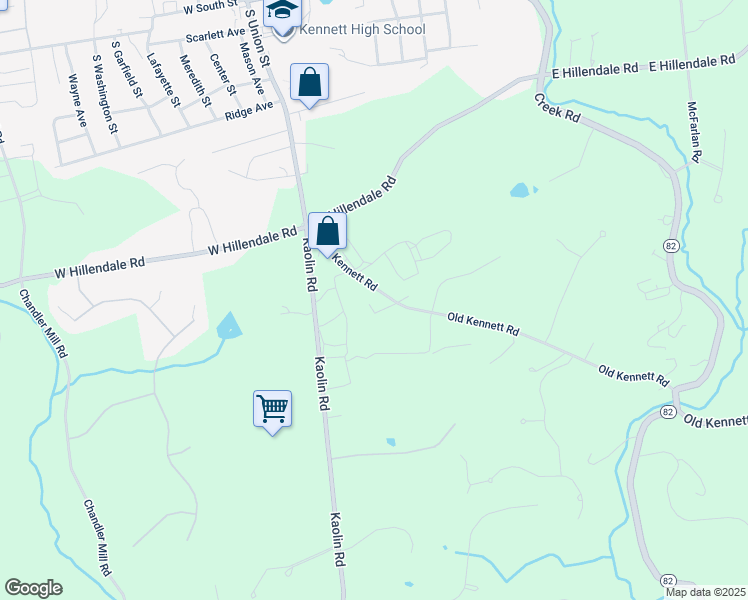 map of restaurants, bars, coffee shops, grocery stores, and more near 116 Old Kennett Road in Kennett Square