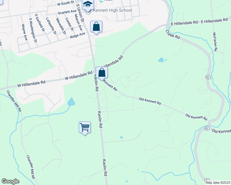 map of restaurants, bars, coffee shops, grocery stores, and more near 116 Old Kennett Road in Kennett Square